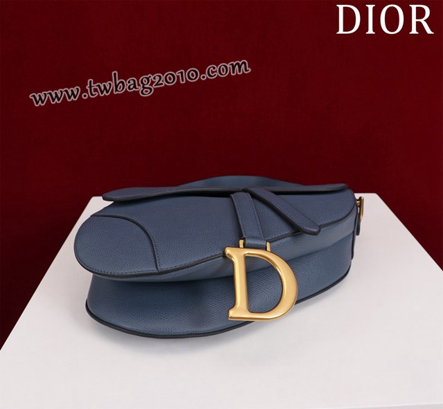 Dior专柜新款迪奥高仿原单长肩带大小号牛皮马鞍包手拎斜挎包 djfk1778